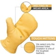 thumbnail image 3 of Chopper Mittens Leather Goatskin Sherpa Lined Cold Weather Glove Mitt in Mens (Medium), 3 of 6