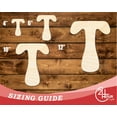 thumbnail image 3 of Unfinished Wood Groovy T Font Shape | DIY Craft Cutout | up to 46" DIY 36" / 1/2", 3 of 3