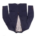 thumbnail image 4 of Chaqueta de traje para hombre, informal, de un botón, corte entallado, con forro bordado, para caballero, azul marino, XXL, 4 of 14