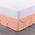 thumbnail image 3 of D.N.G. BEDDINGS 1 Piece Pinch Pleated Bed Skirt, 18 Inch Deep Pocket, 800 Thread Cotton 100% Egyptian Cotton, Twin Size (39" x 75") Inch, Solid Peach, 3 of 3