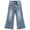 LightBlue-2786, variant on Girls Wide Leg Jeans, Micro Distressed Heart Shapped Denim Pants ,Mid Blue,9-10 Years