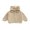 Khaki, variant on Miaouyo Girl Boys Hooded Plush Jacket Adorable Solid Color Bear Ear Long Sleeve Zipper Up Outerwear
