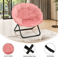 thumbnail image 6 of Gaildon Foldable Moon Saucer Chair with Mental Frame, Pink, 6 of 8