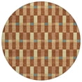 thumbnail image 2 of Addison Rugs Chantille Indoor/Outdoor Transitional Geometric Paprika Machine Washable Round Rug, 8' x 8', 2 of 8