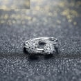 thumbnail image 3 of HeartsAndYou 1.9ct Round Cut Moissanite Engagement Ring for Women 18k White Gold over Silver Floral Bypass, 3 of 8