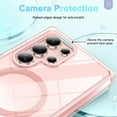 thumbnail image 3 of ELEHOLD Case for Samsung Galaxy S25 Ultra, Magnetic Front Cover Phone Case Full-Body Protection Clear Case,Pink, 3 of 7