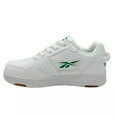 thumbnail image 2 of Reebok Youth Boy's Athletic Leather Sneakers Size 1Y White/Green Lace up Shoes, 2 of 5
