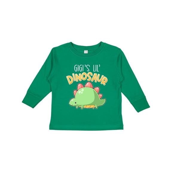 Inktastic Gigi's Lil' Dinosaur with Cute Stegosaurus Boys or Girls Long Sleeve Toddler T-Shirt