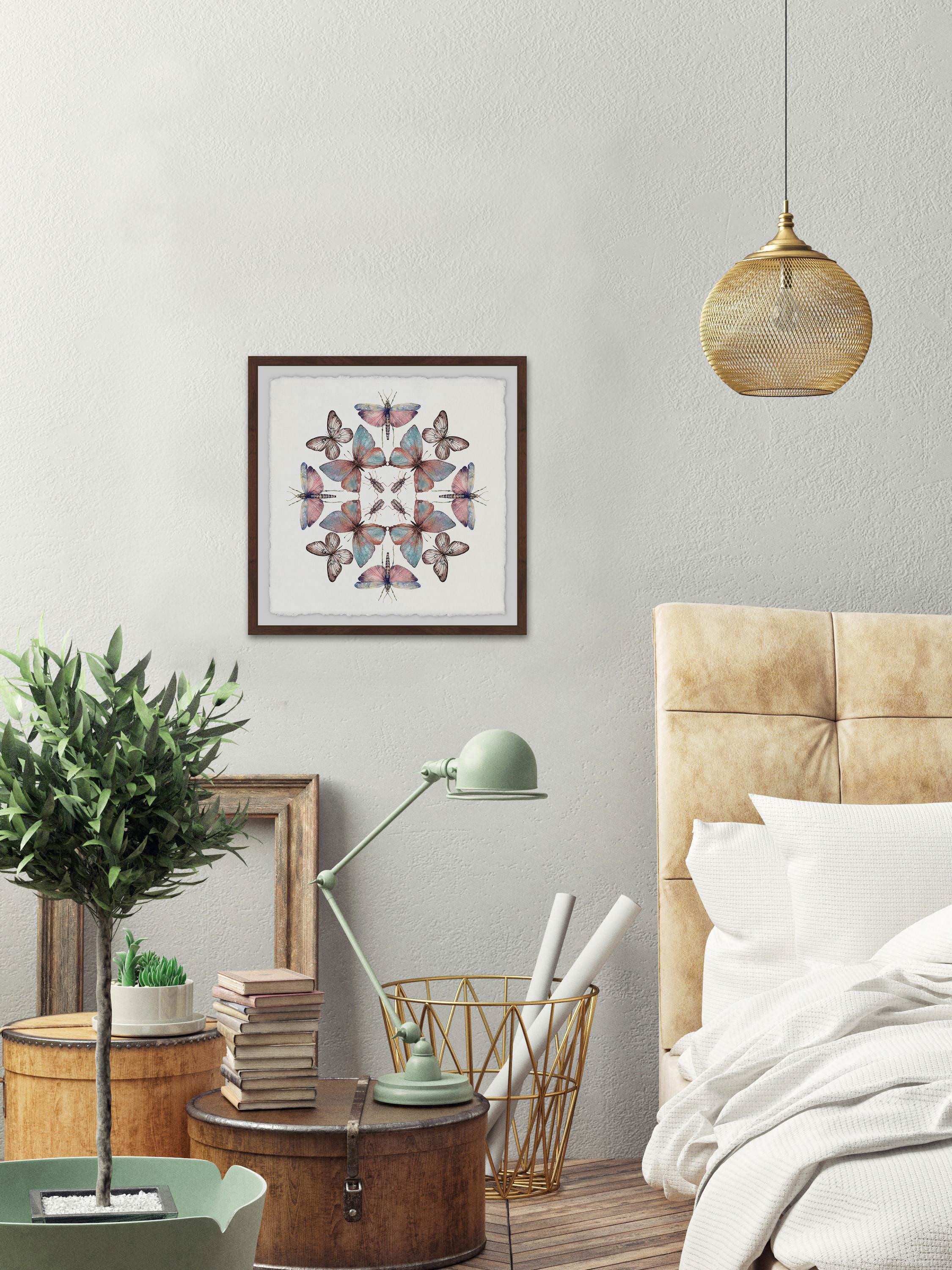 Concentric Bugs Framed Painting Print