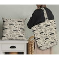 thumbnail image 5 of Soimoi White Modal Satin Fabric Cartruck & Farmhouse Text Print Sewing Fabric Yard 42 Inch Wide, 5 of 5