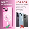 thumbnail image 2 of Magnetic for iPhone 14 Case, [Compatible with MagSafe] [Full Camera Protection] [14FT Drop Protection] Shockproof Protective Slim Translucent Matte Phone Case for iPhone 14, Clear Neon, 2 of 16