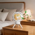thumbnail image 6 of AZXY Portable Desk Fan, Small Fans That Blow Cold Air, USB Rechargeable Tripod Stand Fan, Personal Cooling Fan for Bedroom, Home, Office, Indoor, Travel, White, 6 of 8
