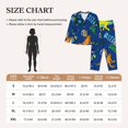 thumbnail image 4 of Balery Dinosaur In Space Conjunto de Pijama con Estampado para Mujer, Conjunto de Dos Piezas con Manga Larga, Ropa de Dormir Suave con Bolsillos, Pijamas Cómodos-Large, 4 of 7