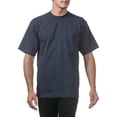 thumbnail image 6 of Pro Club Men's 3-Pack Heavyweight Cotton Short Sleeve Crew Neck T-Shirt, Navy, Small, 6 of 6