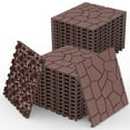 thumbnail image 3 of New Stone texture 12" Patio Deck Tiles, DIY Module Interlocking Decking Tiles Floor Tile,Easy and Quick Installation Court Tiles for Porch Poolside Balcony Backyard 44pcs, Brown, 3 of 8