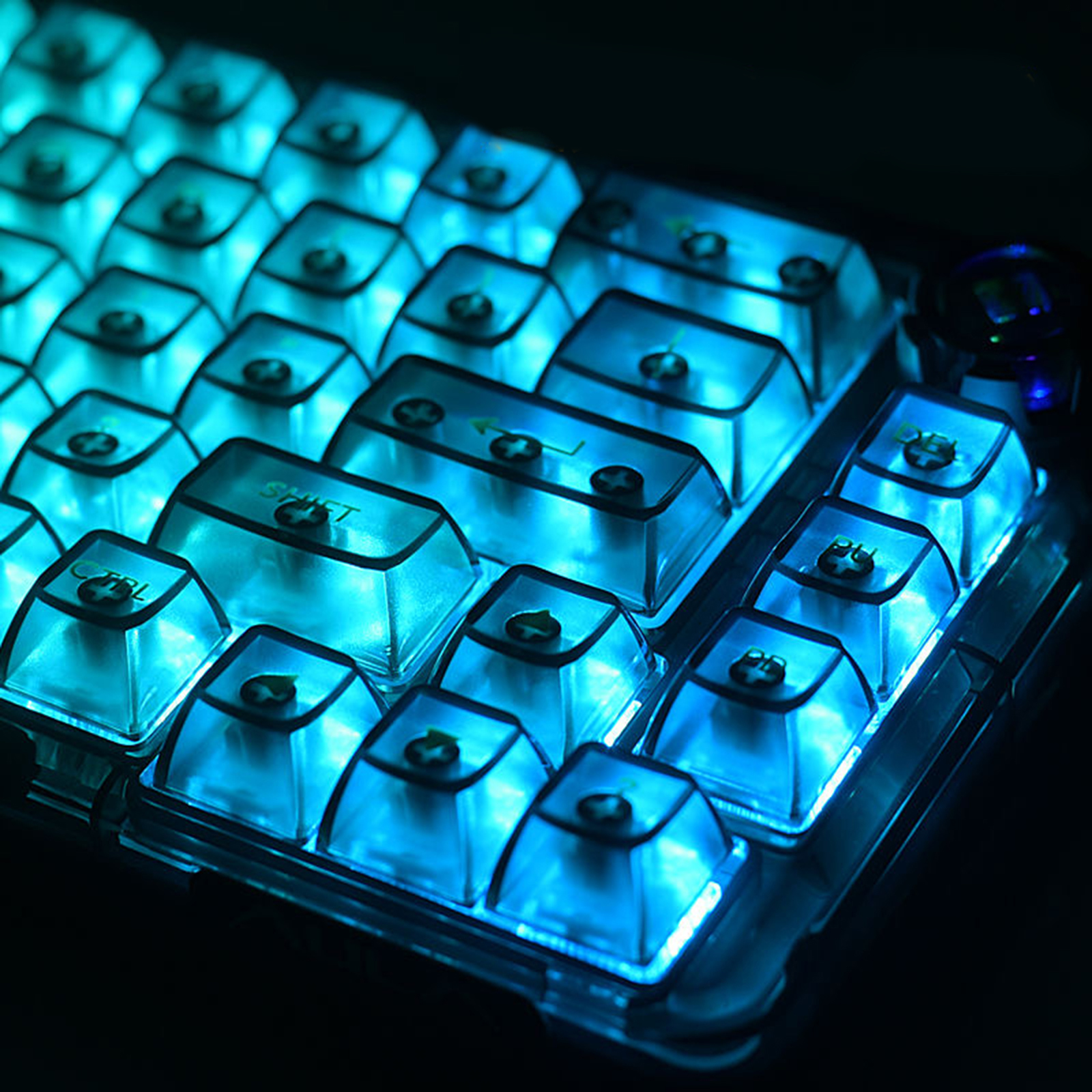 1Set Backlit Translucents Keycap 132Keys CBSA Height Crystal Keycaps for Mechanical Keyboards