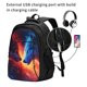 thumbnail image 2 of Balery Wolf Mochila con carga USB para hombre y mujer - Mochila impermeable y antirrobo para laptop con puerto USB para viajes, trabajo, 2 of 7