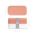 thumbnail image 2 of MONBENTO - Bento Box MB Original Tropical with Compartments - 2 Tier Leakproof Lunch Box for Work/School Lunch Packing and Meal Prep - BPA Free - Food Grade Safe Food Containers - Orange, 2 of 6