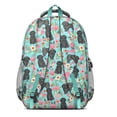 thumbnail image 3 of Bichon Dog Blue Florals Backpack for School,Cute School Bag,Schoolbag with Adjustable Shoulder Straps & Padded Back,16.9 Inch, 3 of 5