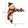 thumbnail image 3 of Snowman Door Corner Hanging Decoration Christmas Resin Figurine for Door Frame Wall Display, 3 of 7