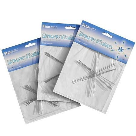 Best Beading Wire Beadsmith Metal Wire Snowflake Form - Fun Beading Project Three Size Variety Pack (21 Snowflakes) ()