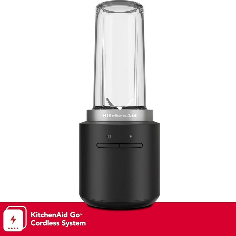 KitchenAid Go Draadloze draagbare blender van BPA-vrij kunststof met een inhoud van 473 ml, met accu, mat zwart