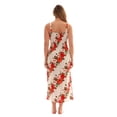 thumbnail image 3 of Just Love Floral Print Tube Sundress Swimwear Cover Up Summer Dress for Women (White With Little Floral - Red, 3X), 3 of 3