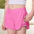 thumbnail image 4 of NordicNest Girls High Waisted Running Shorts with Liner – Loose Fit Breathable 2-in-1 Yoga Shorts for Kids, Athletic Workout Bottoms, 4 of 4