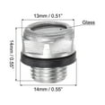 thumbnail image 2 of Unique Bargains M10x1mm Male Threaded Aluminum Air Compressor Oil Level Gauge Sight Glass, 2 of 5