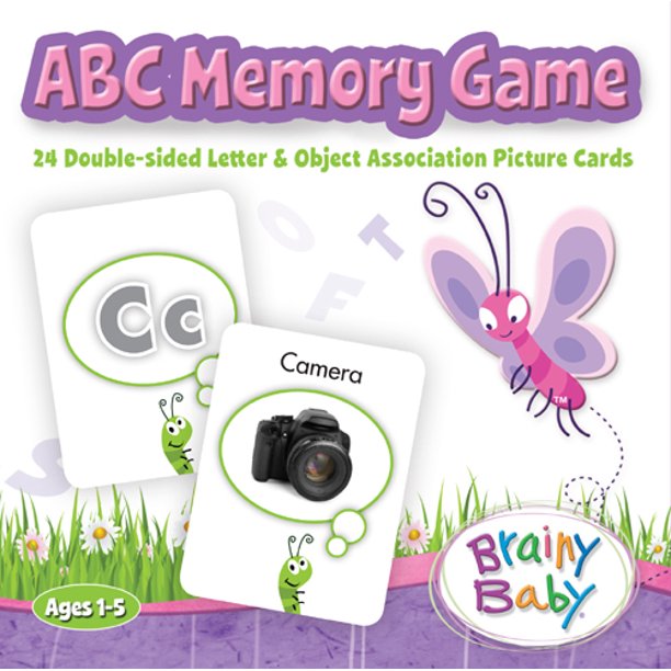 Brainy Baby Teach Your Child ABCs Memory Game 24 Double Sided Letter