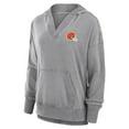 thumbnail image 2 of Women's Fanatics  Heather Gray Cleveland Browns Initiative Snow Wash French Terry V-Neck Pullover Hoodie, 2 of 3
