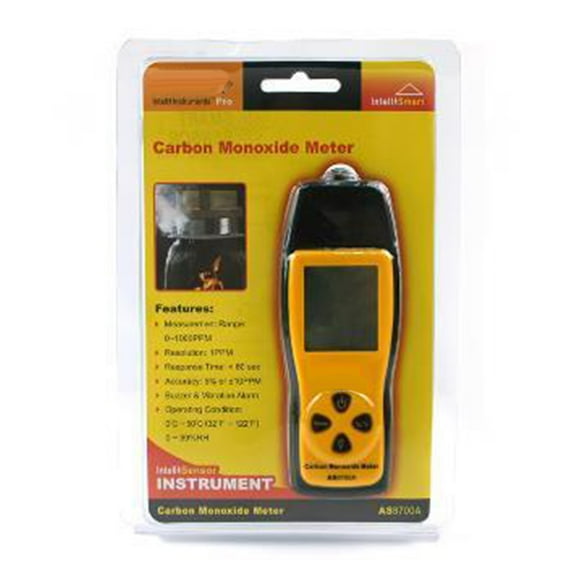 Handheld Carbon Monoxide Meter Portable CO Gas Detector Gas Tester with 0～1000ppm Range 1PPM Resolution ABS Material