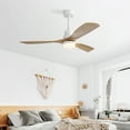 thumbnail image 3 of Witaxima 52 Inch Ceiling Fan with Dimmable LED Light, 6-Speed Remote Control, 3 Wood Blades, Reversible DC Motor, Ultra-Quiet for Bedroom/Living Room, White, 3 of 6
