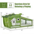 thumbnail image 3 of Costway 62" Wooden Rabbit Hutch Indoor Outdoor Rabbit Cage Bunny House w/ Pull Out Tray, 3 of 10
