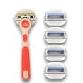 thumbnail image 2 of Flamingo Moisture Plus Women'S Razor 6pc Set - No Shave Gel Needed -1 Razor Handle and 5 Razors, 2 of 6