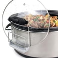 thumbnail image 5 of Soporte de tapa de olla de cocción lenta para cocinar, organizador de tapas de ollas Manos libres, se adapta a la mayoría de ollas de cocción lenta, estante para tapas de ollas de acero inox, 5 of 5