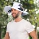 thumbnail image 4 of Sombrero de pesca al aire libre Solar Fan para hombre | Gorra de protección solar de ala ancha con ventiladores ajustables de 3 velocidades incorporados | Energía solar y USB recargable | Malla, 4 of 5