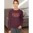 thumbnail image 2 of Paris France Banner Sweatshirt Women -Image by Shutterstock, Female Medium, 2 of 4