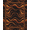 Red Orange Black, Pattern 11, variant on ODIKA Optical Molten Rock Effect Featuring Symmetrical Hallway Illusion for Home Office, Gaming Room, Under Desk, Non-Slip Chair-Friendly