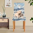 thumbnail image 4 of Yayeee 2 Pack Dining Chair Covers Stretch Parson Chairs Slipcovers Seat Protector, Winter Village Serenity, 4 of 6