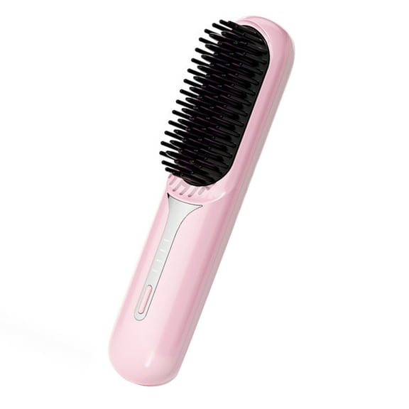 Necvior Travel Friendly Cordless Hair Straightener Brush Rechargeable Styling Comb