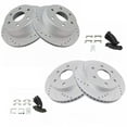 thumbnail image 2 of TRQ Performance Drilled Slotted Rotor & Posi Ceramic Brake Pad Front & Rear, 2 of 6