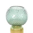 thumbnail image 4 of DecMode 6"W, 12"H Geometric Ribbed Ombre Multi Colored Glass Vase, Set of 2, 4 of 9
