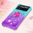 thumbnail image 6 of Slim Phone Case for Xiaomi Poco X4 Pro, Shiny Bling Quicksand Effect TPU Bumper Case with Four Corners Protection Cover for Xiaomi Poco X4 Pro, Blue Purple, 6 of 14