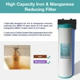 thumbnail image 6 of iSpring Whole House Water Filter Cartridge, Iron & Manganese Reducing Water Filter Whole House, 4.5" x 20", Model: FM25B, 6 of 7