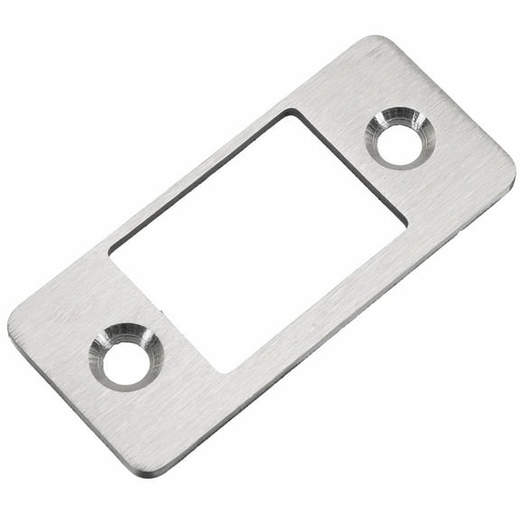 Deadbolt Strike Plates For Door Locks Large Hole Narrow Edge Frame Striker Deadbolt Repair Kit Stainless Steel Silver Or Black 1Pcs-Silver