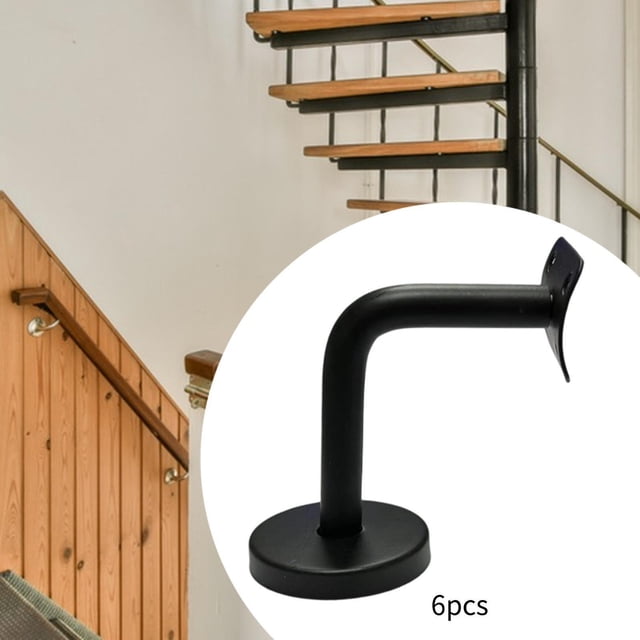 6 soportes de pasamanos de acero inoxidable para escaleras, resistentes y duraderos, para centros comerciales interiores y exteriores. 8 cm x 6 cm x 5 cm