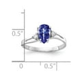 thumbnail image 2 of Primal Gold 14 Karat White Gold 7x5mm Pear Tanzanite and Diamond ring, 2 of 3