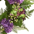 thumbnail image 3 of 24" Hydrangea Berry Wreath - Purple, 3 of 5