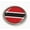 Semi-Flexible Aluminum Bezel, variant on Flag of Trinidad and Tobago | 3D Domed CAR Emblem Badge Sticker Chrome Metal Round Bezel